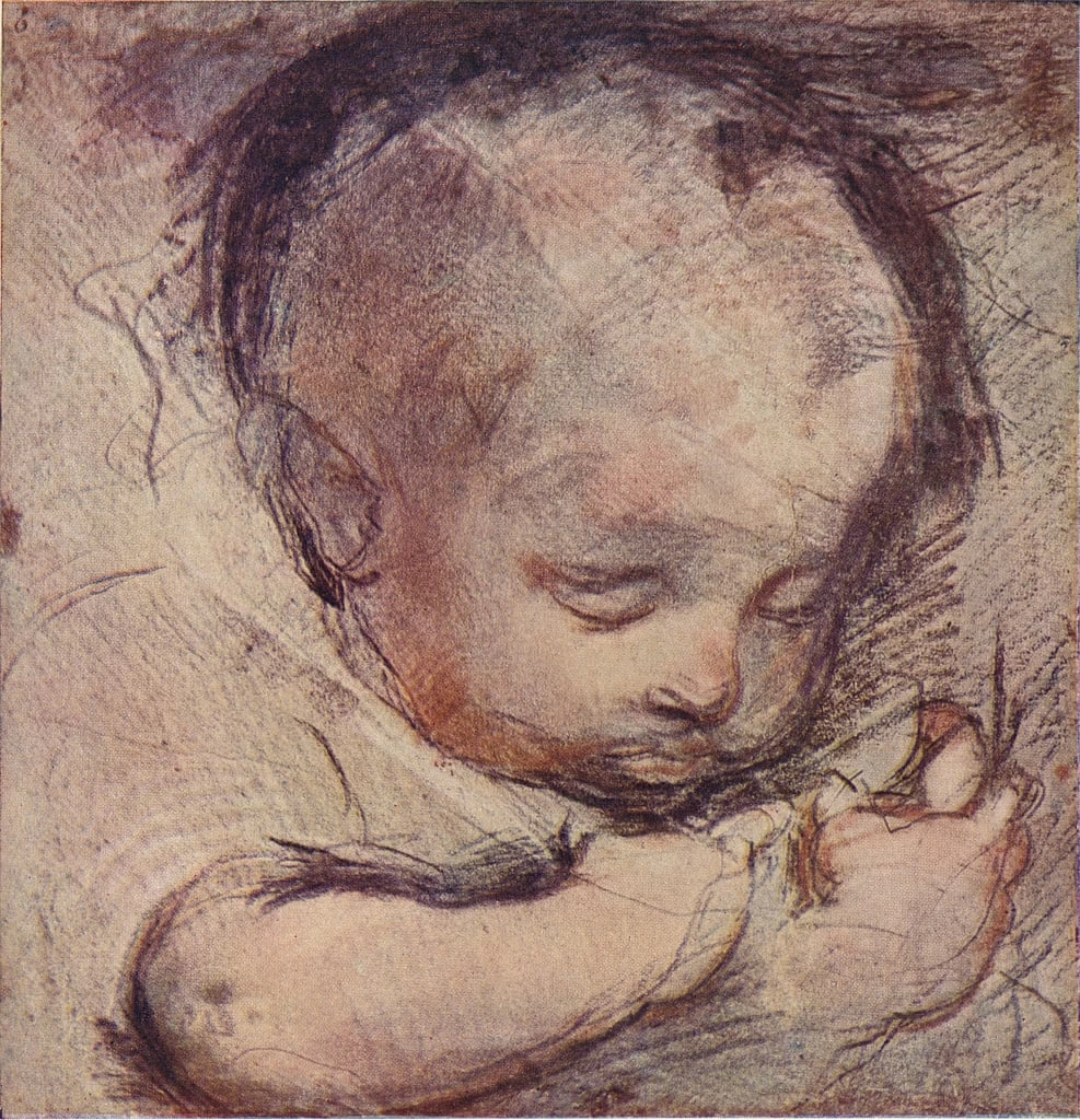 Studio di bimbo che dorme - Barocci Federico